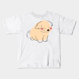 Kawaii Golden Retriever Kids T-Shirt